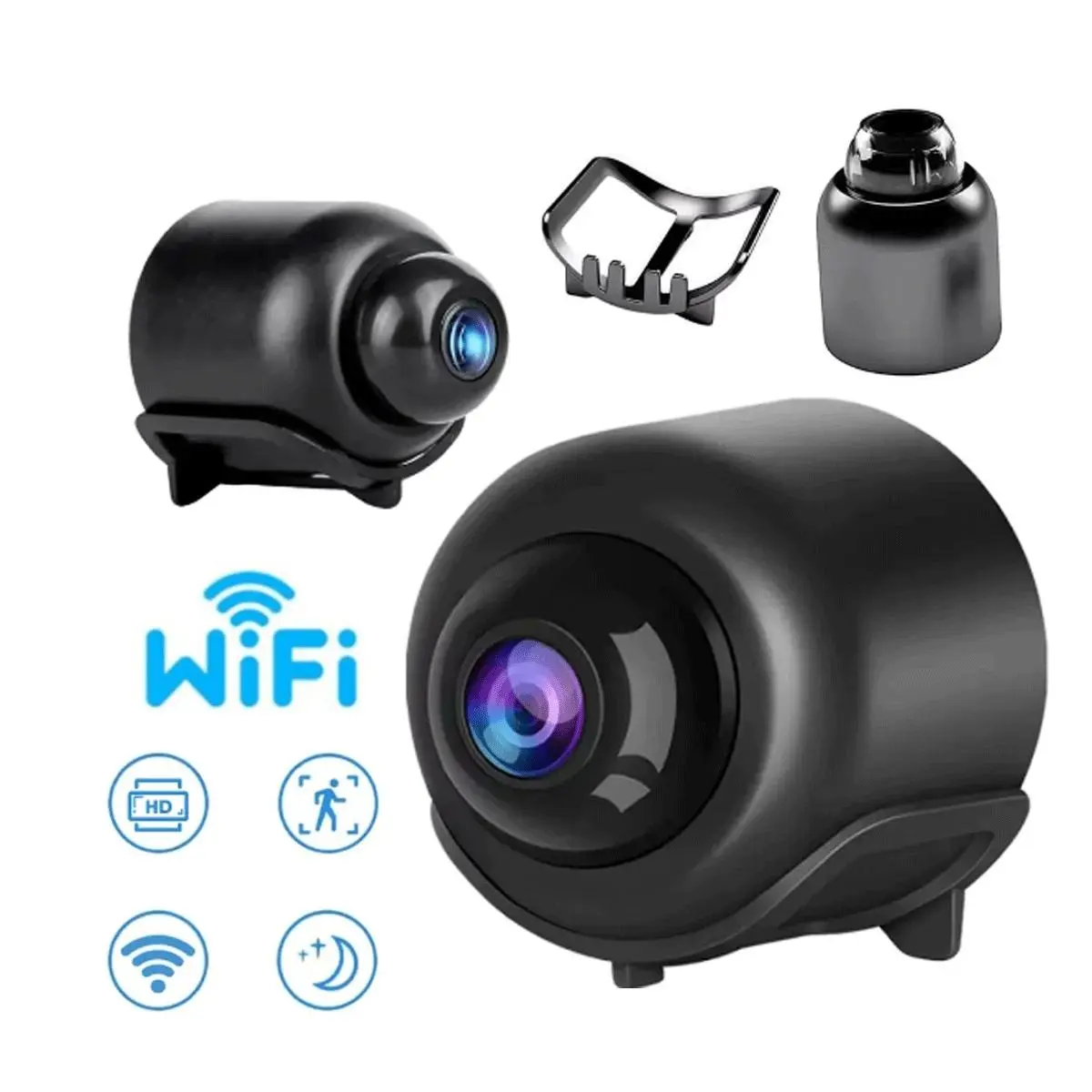 4G WiFi Smart Home Security Camera, Home Monitoring   micro  Camera, Mini   cámara,Nanny Cam for Home with Night Vision, with App Remote Control & Night Vision & Mobile Detection, Suitable for Home, Store, Warehouse vigilancia remota