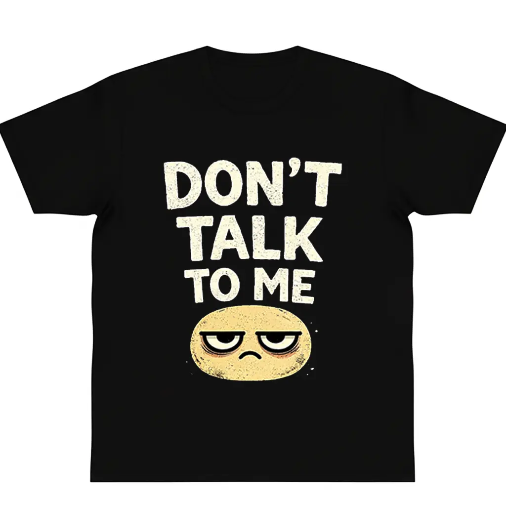 Don’t Talk To Me Shirt Funny Introvert Tee Anti Social Mood Graphic T-Shirt y2k  fashion Streetwear Comfort Shortsleeve Casual Top Trending Gift