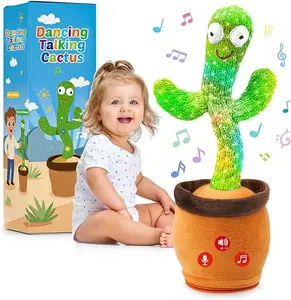 Dancing Talking Cactus Toy with Lights & Music – Interactive Mimicking Singing Toy for Babies 6–18 Months, Funny Repeating Plush Gift for Toddlers 1–3 Year Old Boys & Girls, Valentine’s Day Gift