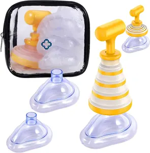 【Vibrant Orange Edition】Portable Push-Pull Vacuum Negative Pressure Extractor, Physical Airflow Surface Debris Cleaning Tool, Includes 3 Sizes of Contoured Shields for Family & Outdoor Travel & Campus Safety Kit Backup