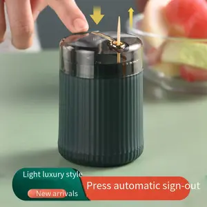 Luxury automatic toothpick box simple household restaurant portable plastic storage toothpick holder fashion design