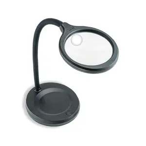 Carson  DeskBrite300 COB LED Lighted 2X Aspheric Magnifier & Desk Lamp with 5X Spot Lens, Acrylic Lens, Adjustable Arm