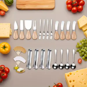 [Tools & Hardware] A Set of 20 Pcs Charcuterie Board Accessories,Including Spreader Knife Set,Cheese Butter Spreader,Knife,Charcuterie Utensils with Wooden Handles,Mini Serving Tongs,Spoons,Forks for Party,Wedding