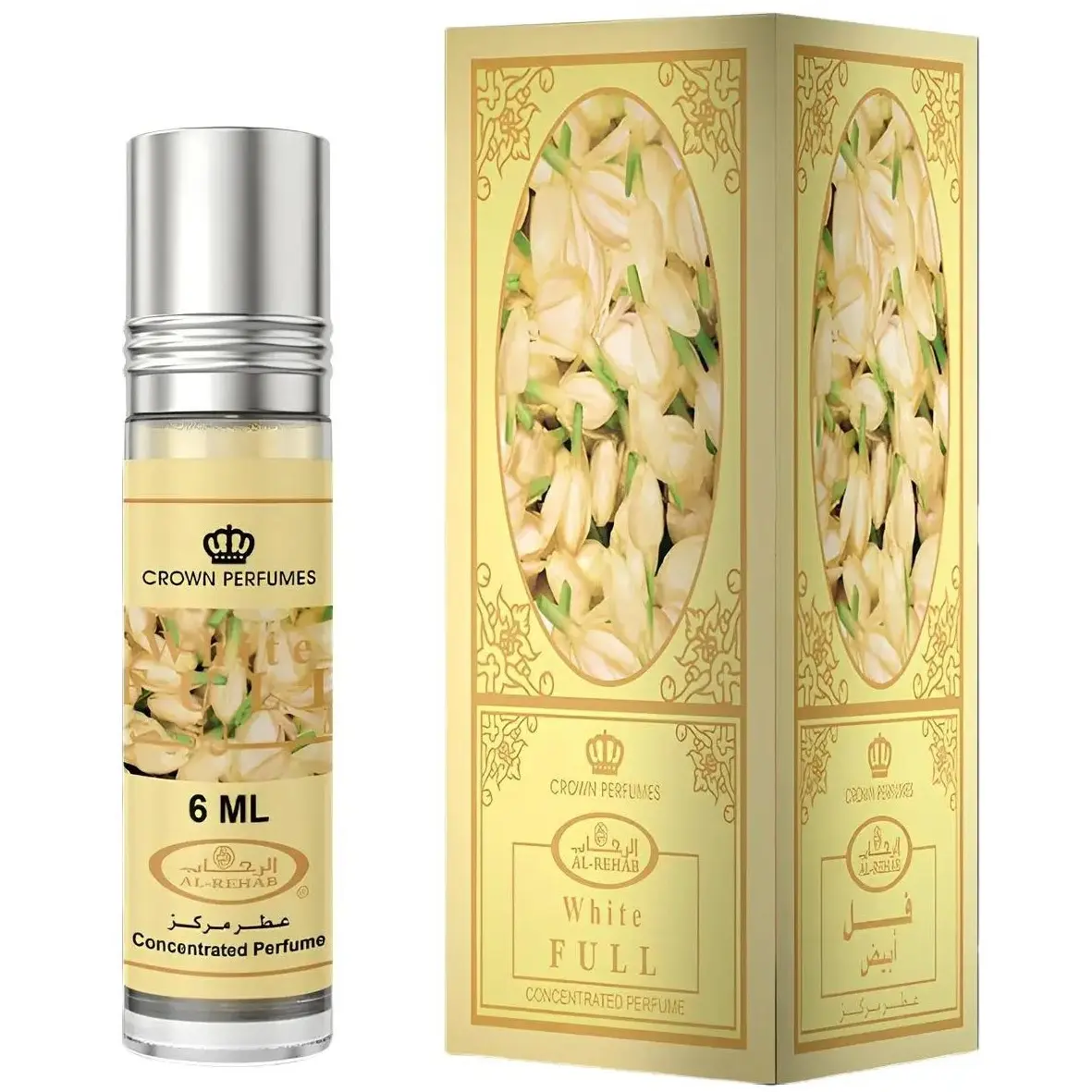 Al Rehab White Full for Unisex Concentrated Perfume Rollerball, 6 Ml