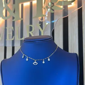 Tobillera con colgante de ojo en plata 925