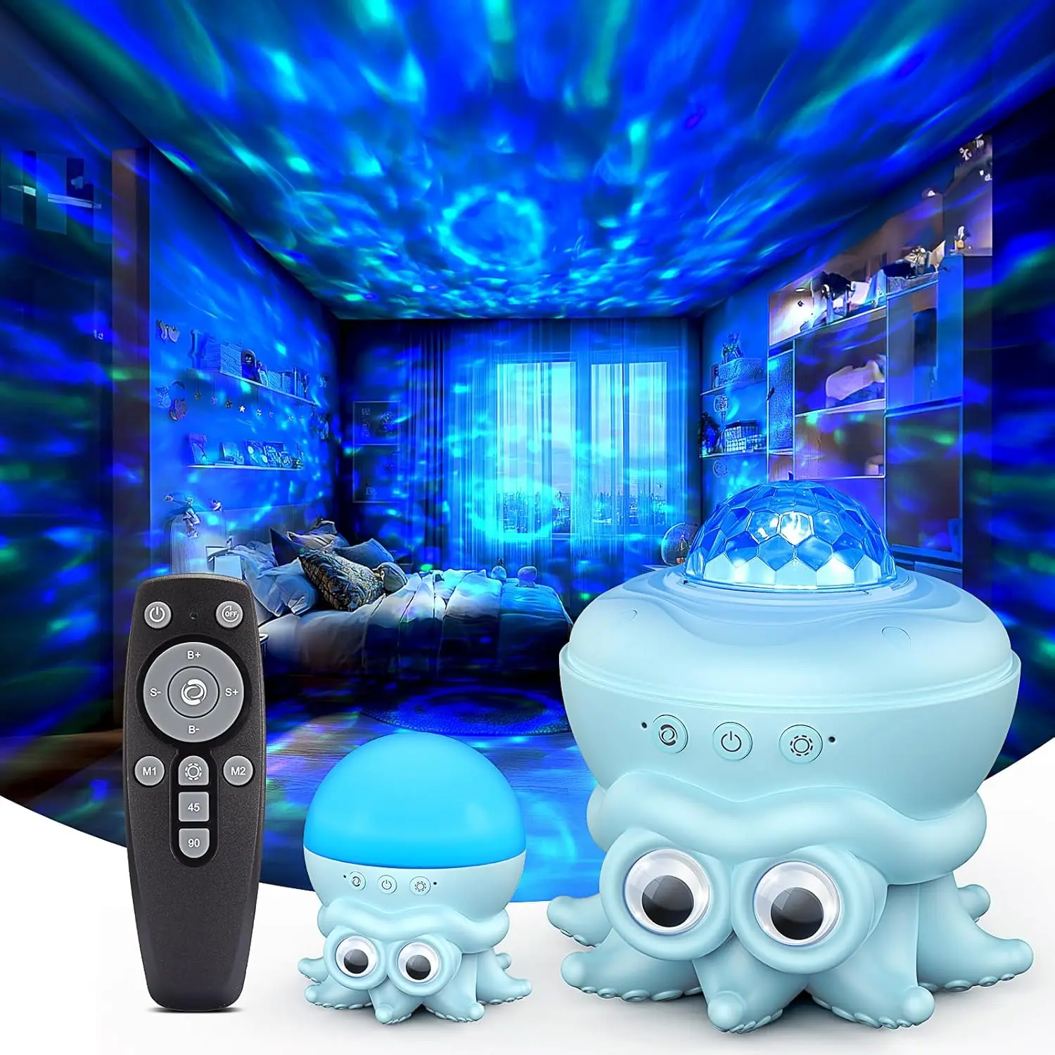 SUPPOU Octopus LED Starry Sky Projector, Dimmable Kids Night Light with Timer, Star Projector for Bedroom Decor, Room Decoration, Gift & Party Use, USB, LED Atmosphere Lamp, Decorative Atmosphere Lamp
