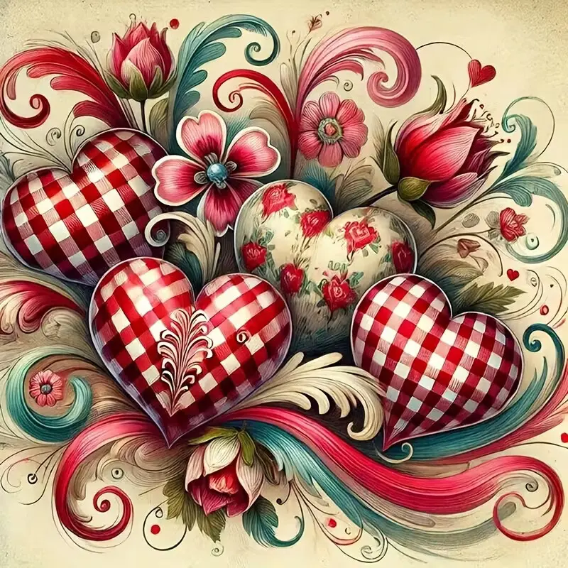 New DIY Craft 5D Diamond Painting Kit, Diy Kits, Diy Craft Supplies, Christmas Heart Theme Full Drill Mosaic Art, Home Wall Decor Gift, Large Size, Model Xinghao Z112