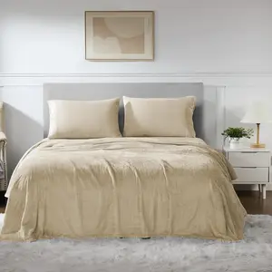 Fleece Sheets Full Size – Deep Bedding Toasty Warm Microfleece Bed Sheets for Cold Fall/Winter – Fleece Fitted Sheet, Flat Sheet & Pillowcases