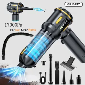 17000pa Strong Cleaner Battery, 4-In-1 Lightweight Blower & Vacuum, Cordless Portable Vacuum, LED Display and USB Charging, Ideal for Car Home Pet Hair Cleaning, USB Rechargeable Vacuum, Handheld Car Vacuum, Home Cleaning Tools