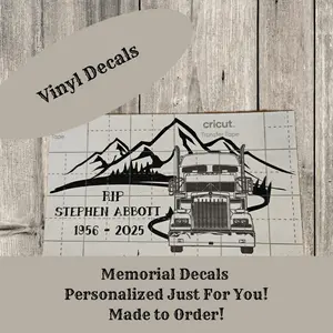 Personalized Decals - Custom Made Vinyl Memorial Decals, Business Decal, or Just For Fun Decals