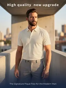 Men's Lightweight Classic Polo Shirt, Perfect for Summer, Ideal for Dates, Commuting, Sports, Stylish and Comfortable