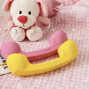 Type-C Straight Plug Retro Phone Microphone, C Port Direct Insert No Conversion, External Telephone Receiver Ergonomic Design, Multiple Dream Colors