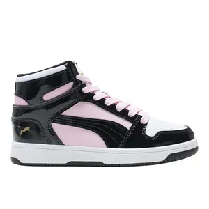 PUMA Womens Rebound Layup Shine High  Sneakers Shoes Casual - Black, Pink