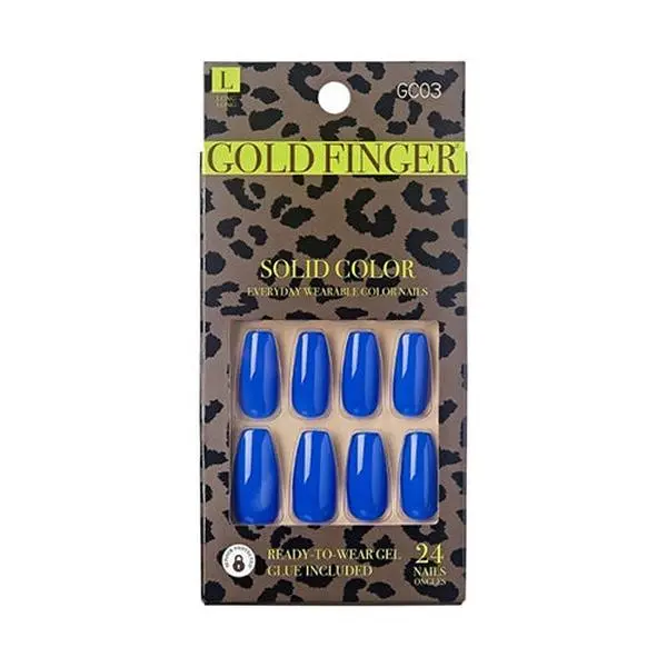 Gold Finger Solid Color Nails