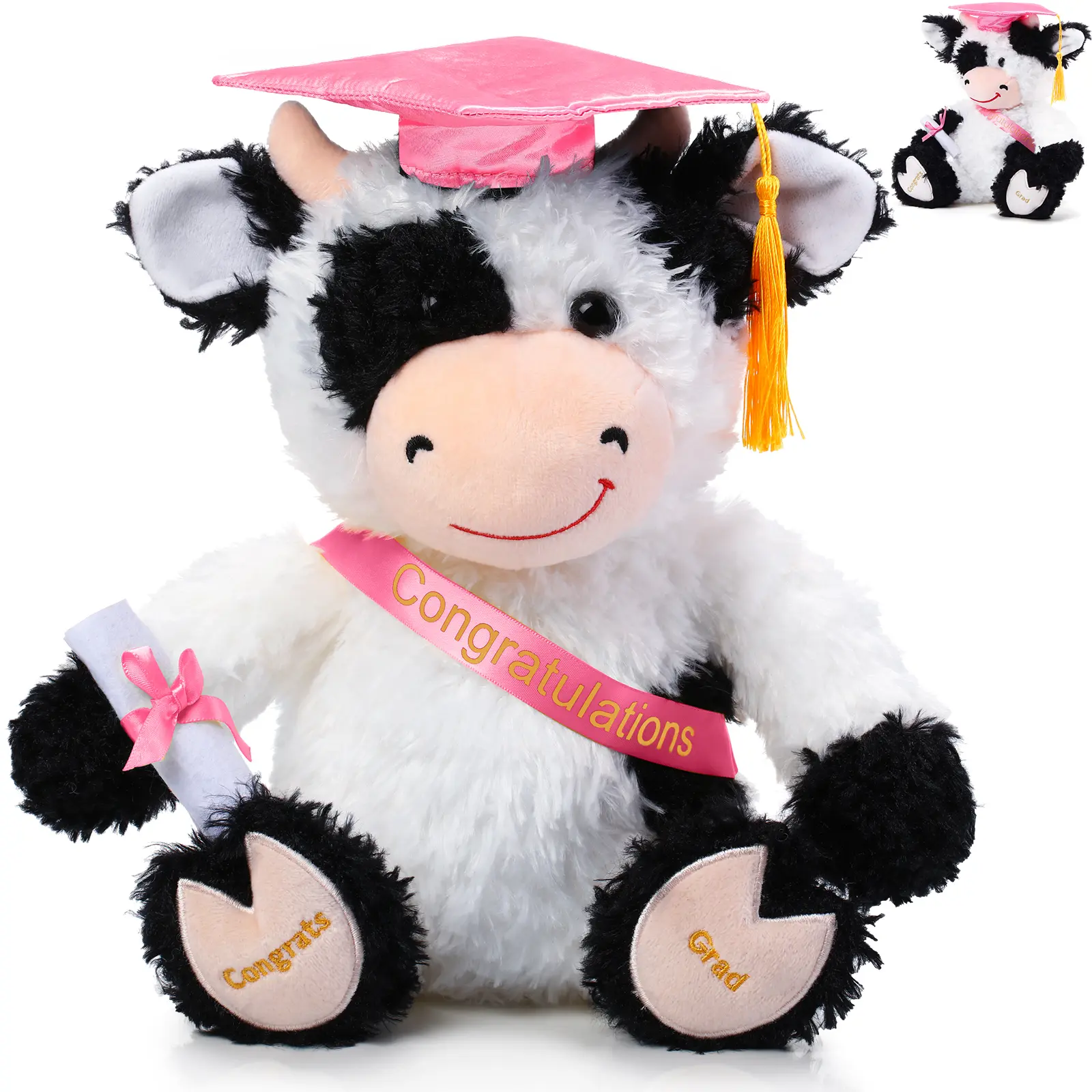 Cow Plush Toy - Pink