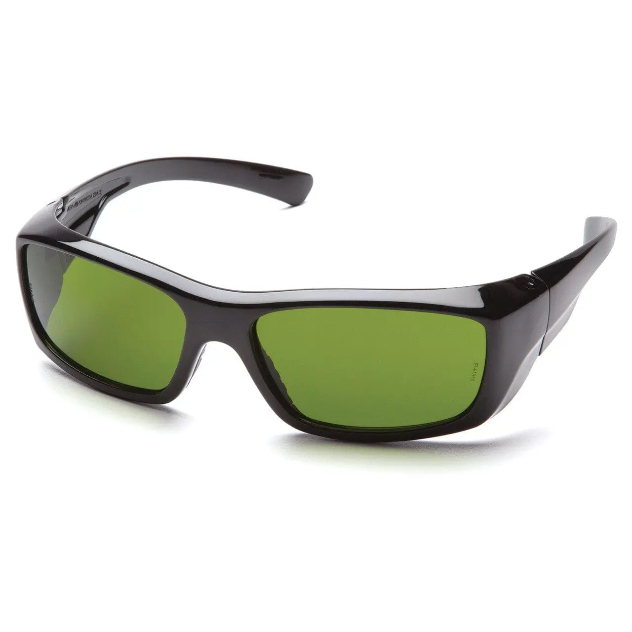 Pyramex Emerge Stylish Plastic Safety Glasses - Black Frame, IR Shade 3.0 Lens, CE EN166 Certified, 99% UV-A/UV-B Protection, Work Safety Gear for Cutting, Home Improvement