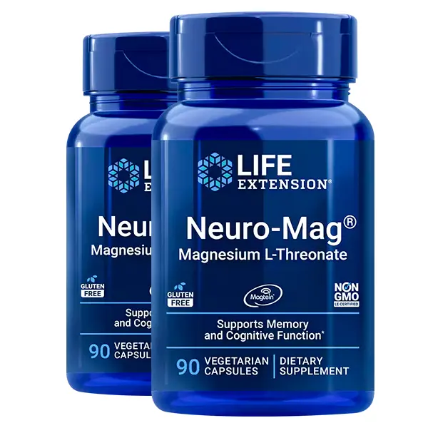 Life Extension Magnesium L-Threonate 90 Capsules - Supports Memory, Attention & Focus, Brain Fog, Quick Thinking, Neuro-mag Dietary Supplement