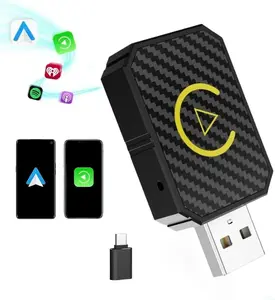 Mini Android Auto Wireless Adapter and Wireless CarPlay Wireless Stick Convert Wired to Fast Stable Connection Wireless Android Auto Adapter No Delay
