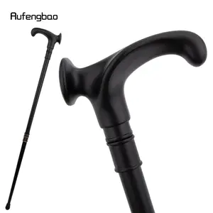 Black Ergonomics Alloy Fairy Wands Spiral  Right Hand Walking Cane Walking Stick Hiking Stick Wand Cosplay Wedding Birthday Party Stick Hiking Pole 92cm