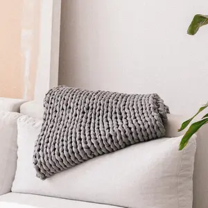 The Cuddler Hand-Knit Weighted Blanket | Ash