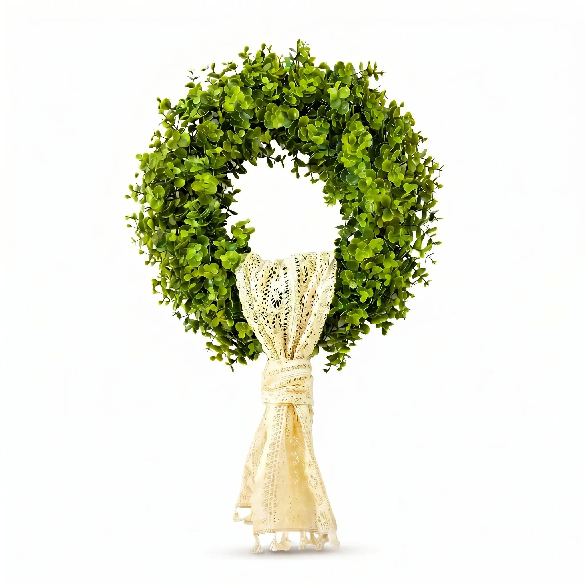 Large Boxwood Wreath Front Door 20'' Artificial Spring Wreaths for Front Door Farmhouse Wedding Green Year Round Indoor Outdoor for Summer Wreath st Patrick's Day Decoration