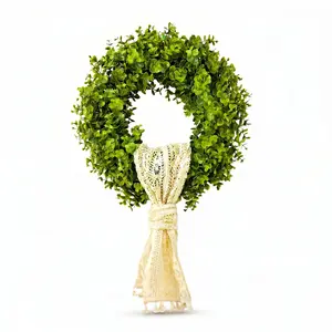 Large Boxwood Wreath Front Door 20'' Artificial Spring Wreaths for Front Door Farmhouse Wedding Green Year Round Indoor Outdoor for Summer Wreath st Patrick's Day Decoration