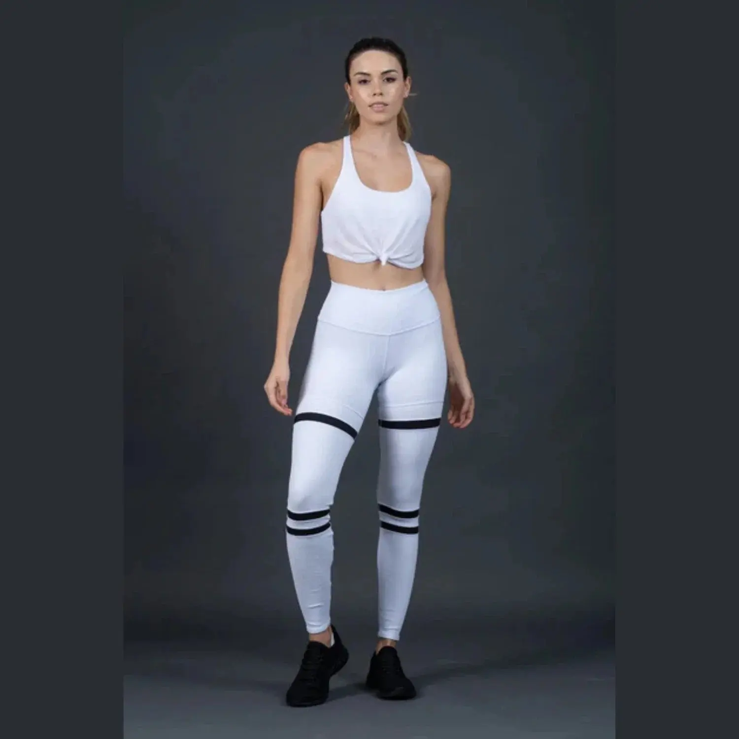 Alo Yoga Youga High Waist Legit Elastic Waist Performance Leggings in White