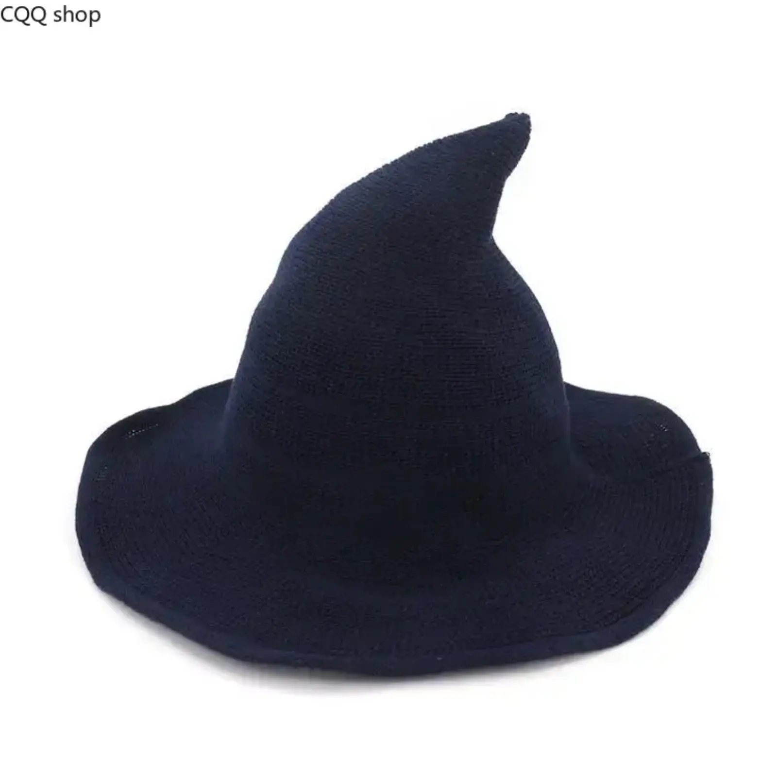 Halloween Wizard & Witch Hat, foldable knitted pointed hat. Soft portable costume accessory, great for Halloween parties, cosplay, holiday events and daily themed dress up