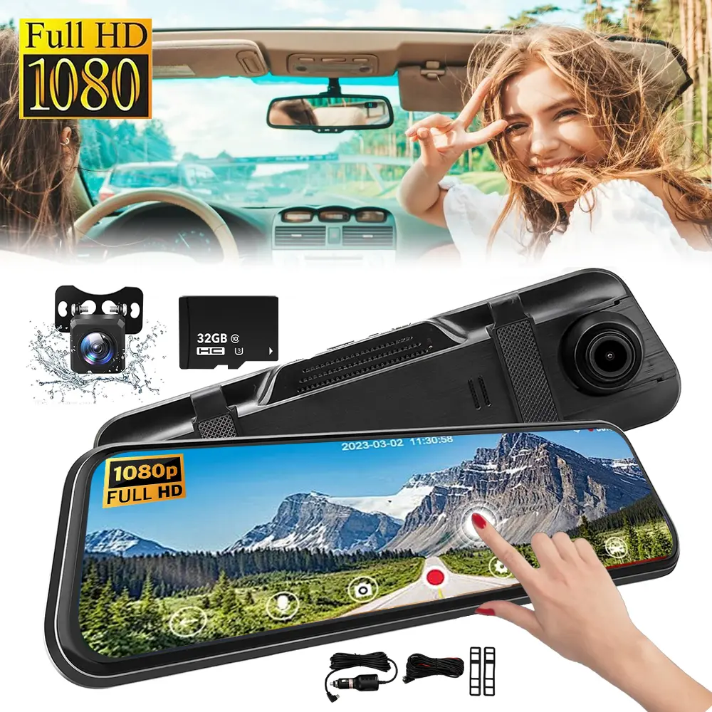 【DealsForYou】Channel WiFi Dash Cam Front and Rear Inside with 32G SD Card 2.5K+1080P+1080P Car Dash Camera for CarsFront and Rear, G-Sensor, 24H Parking Mode, Car rvibe, Car VLOG