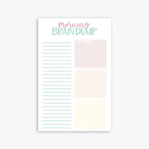Morning Brain Dump Notepad