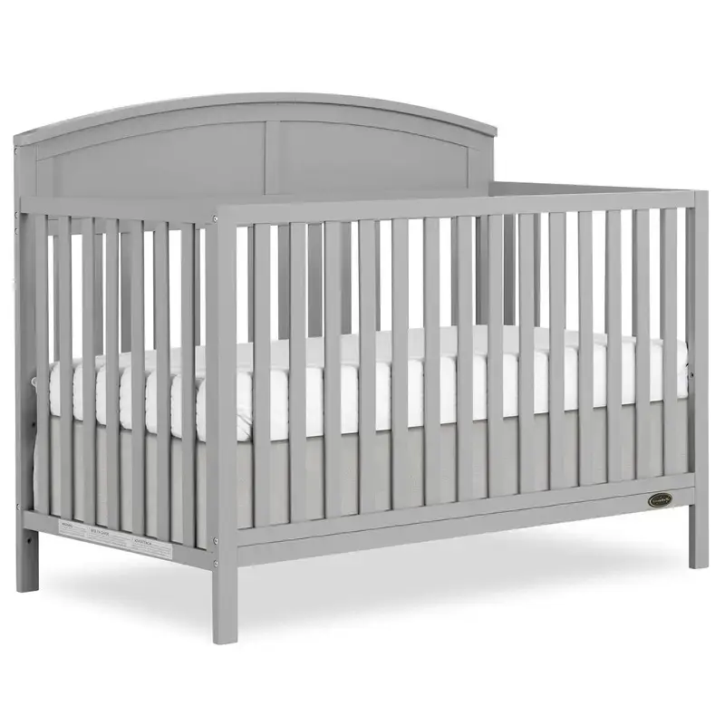 5-in-1 Convertible Full-Size Crib for Infant - Pebble Grey, Converts to Toddler Bed, Daybed, Includes Auto Swing, Support Base, Inflatable Floor Chair with Pump - Ideal for Growing Families’ Stylish Nurseries