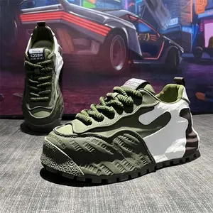 Fashion Chunky Sneakers - Comfortable, Versatile Dad Shoes with Thick Platform for Height Boost, Lace-Up Casual Streetwear, All-Season Wear Closed Footwear Trainer Running Training Runner Boy Athletic Insole