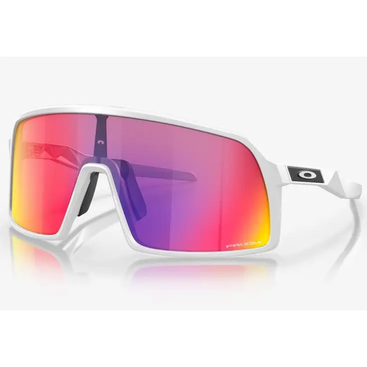 Oakley Sutro S Men's Sunglasses, Bold Style High-wrap Shield, Matte White O Matter Frame with Prizm Road Lenses, Bold Style Men's Sunglasses, Anti-Uv Men's Sunglasses