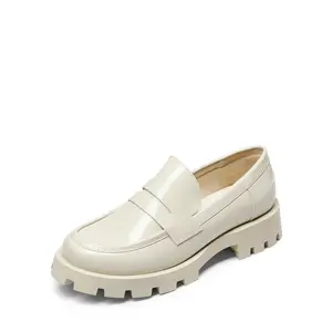 Dream Pairs Lug-Sole Platform Penny Loafers – Slip-On Chunky Heels, Cushioned Insole for Dressy & Business-Casual