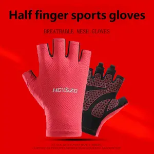 Spring Summer Unisex Cycling Half-Finger Gloves, Sun Protection Anti-Slip Sports Outdoor Fitness Driving Breathable Gloves