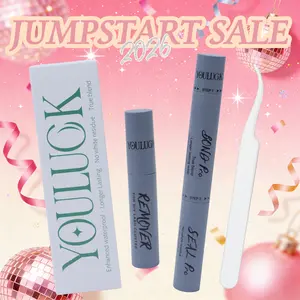YOULUCK Waterproof Bond & Seal & Remover Manga Lashes for Girls Ultra-Thin Invisible Band Long-Lasting DIY Eyelash Extensions False Eyelashes Flawless Makeup