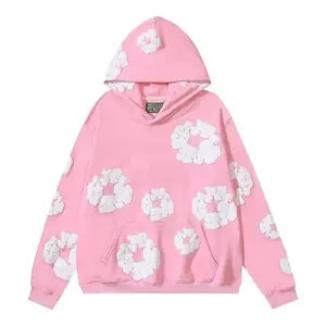 Denim Tears New Kapok Foam Casual Print Sports Hoodie & Casual Shorts / Beach Shorts | Unisex Euro-American Trendy Hoodie, Comfortable & Versatile | Couple Style