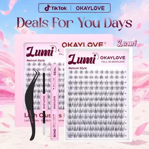 OKAYLOVE  Lumi  Lash Clusters Kit | Natural Babe Lash Look| Wispy Lash Extension Kit for DIY Eyelash at Home for Natural Makeup Girl Gifts #Summervibes DealsForYouDays