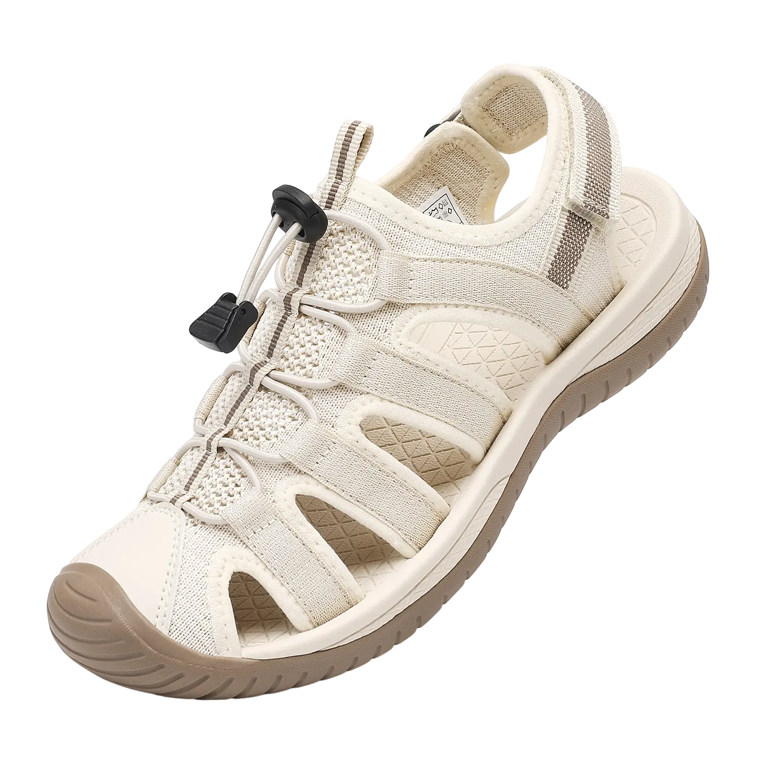 Rumpra Female Fabric Sport Sandals - Adjustable, Lightweight Breathable Close-Toe Mesh, Sporty Hiking Outdoor Athletic Walking Casual Water Shoes, Adjustable Sandals