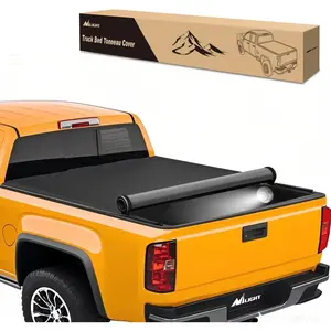 Soft Roll-Up Tonneau Cover Compatible with Chevy Silverado/GMC Sierra 1500 2007 2008 2009 2010 2011 2012 2013– 5.8ft Truck Bed Cover