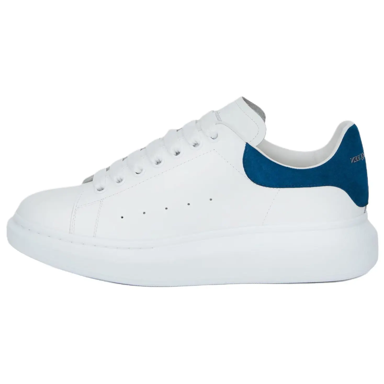 Men's Alexander McQueen Oversized Leather Lace-Up Low-Top Casual Trainer, White Men's Footwear Shoe