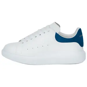 Alexander McQueen Oversized Leather Lace-Up Low-Top Sneakers for Men in White