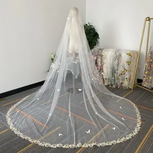 Tulle Bridal Veils Green Falling Butterflies Veil Gorgeous Veils Butterfly Veils