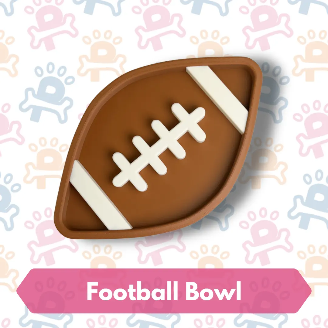 Football Slow Feeder Bowl for Cats and Dogs | Pet Feeding Bowl | Slow Feeder Enrichment