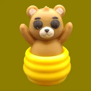 Honey Bear Fidget Clicker - 3D Printed Desk Top Fidget