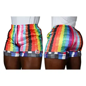 glitchy MCE mesh shorts