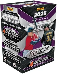 2025 Panini Prizm Baseball Blaster Box – Retail Exclusive Parallels & Inserts – MLBPA Licensed Trading Cards – Sealed Box