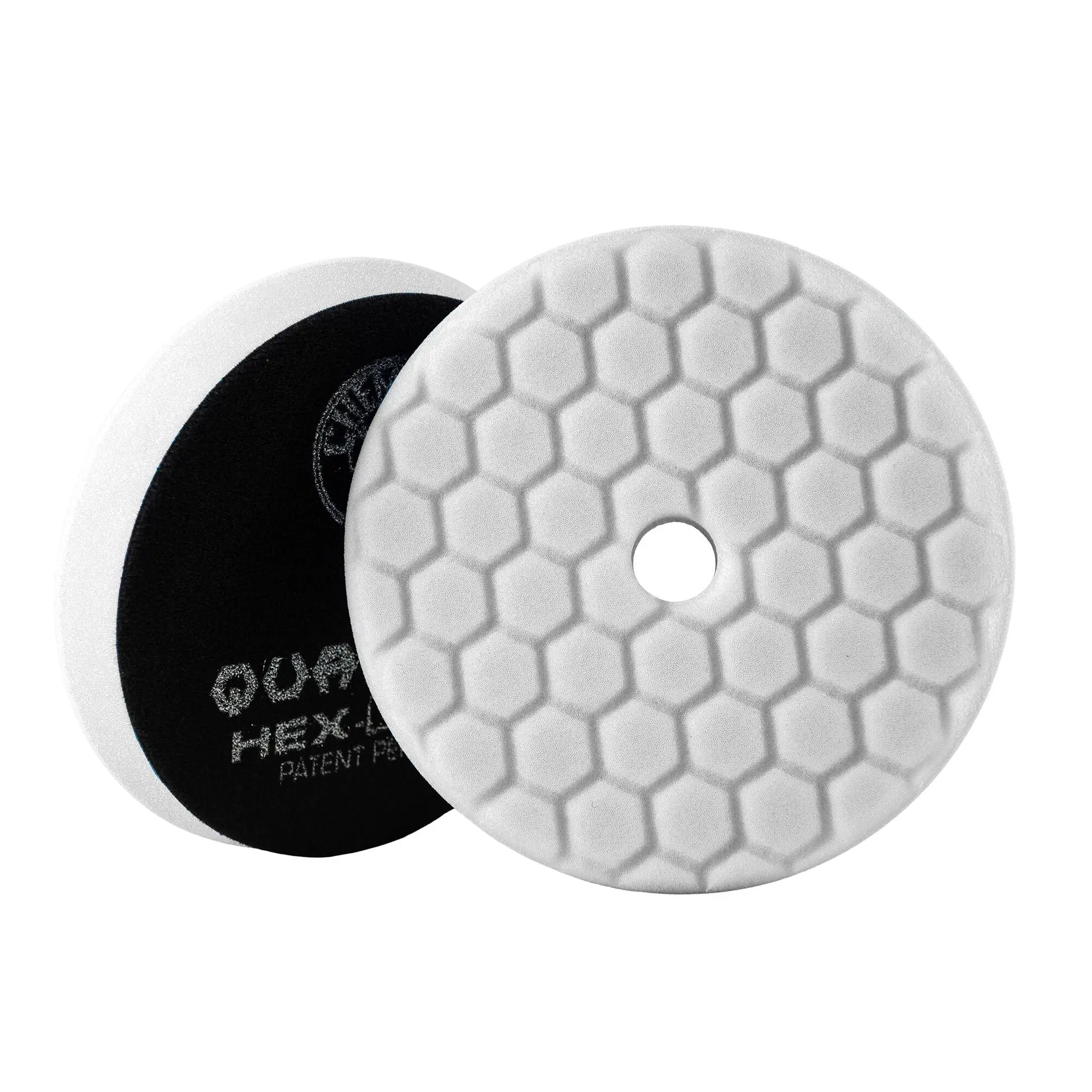 Chemical Guys White Hex-Logic 6 Inch Hexagonal Quantum Light-Medium Polishing Pad - Automotive Car Detailing Rotary Polisher Accessory for Cars, Scratch & Swirl Removal, Gloss Enhancer, Shine Enhancer, Glossy Finish Painted Surfaces Buffing Pad