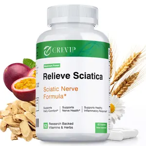 GREVIP - Sciatica Relief - Enriched with B Vitamins and Plant Extracts - Muscle Health - 120 Dietary Capsules Supplement