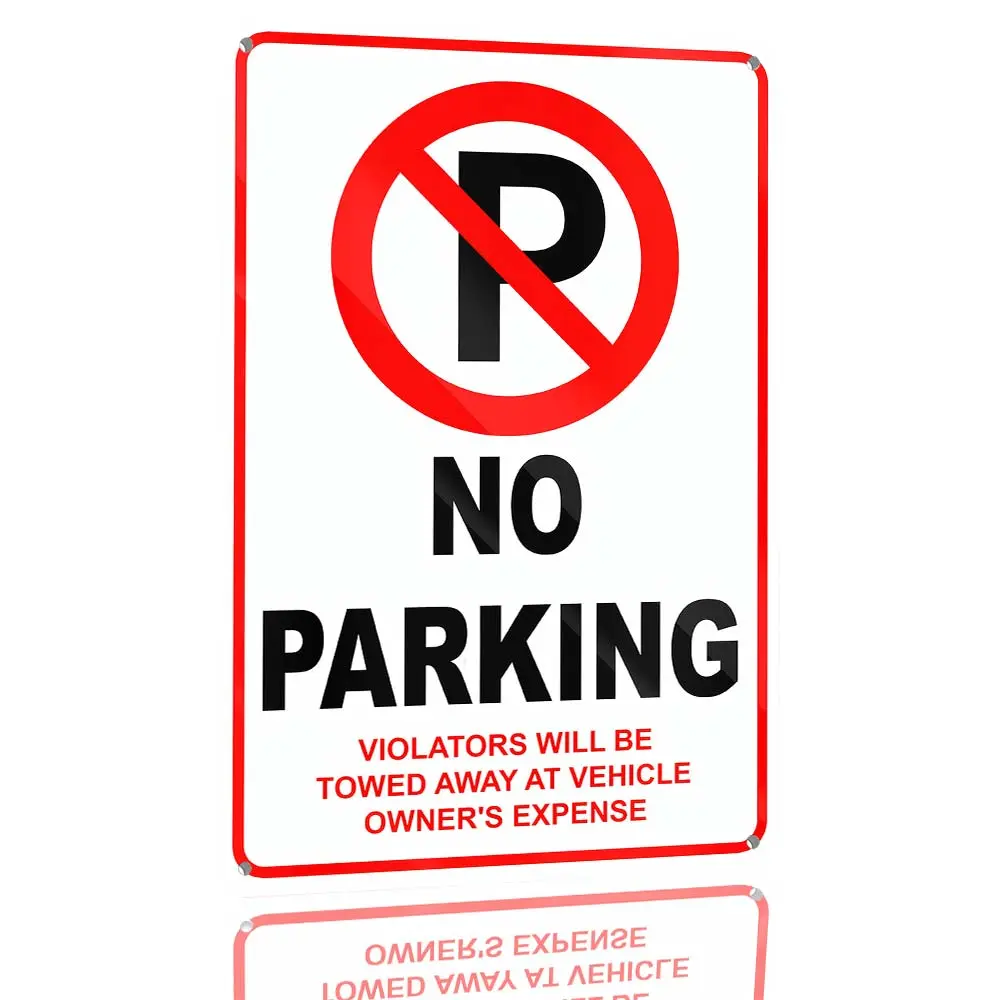 No Parking Violators Towed Sign Aluminum No Parking Violators Will Be Towed Decorative Sign Durable Weatherproof Metal Wall Art For Apartment Complex Business Property Parking Regulation Warning Decoration 12×8 Inch